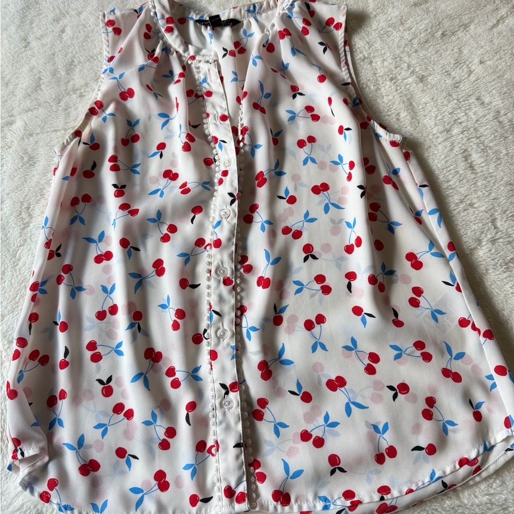 Banana Republic Cherry Print Blouse